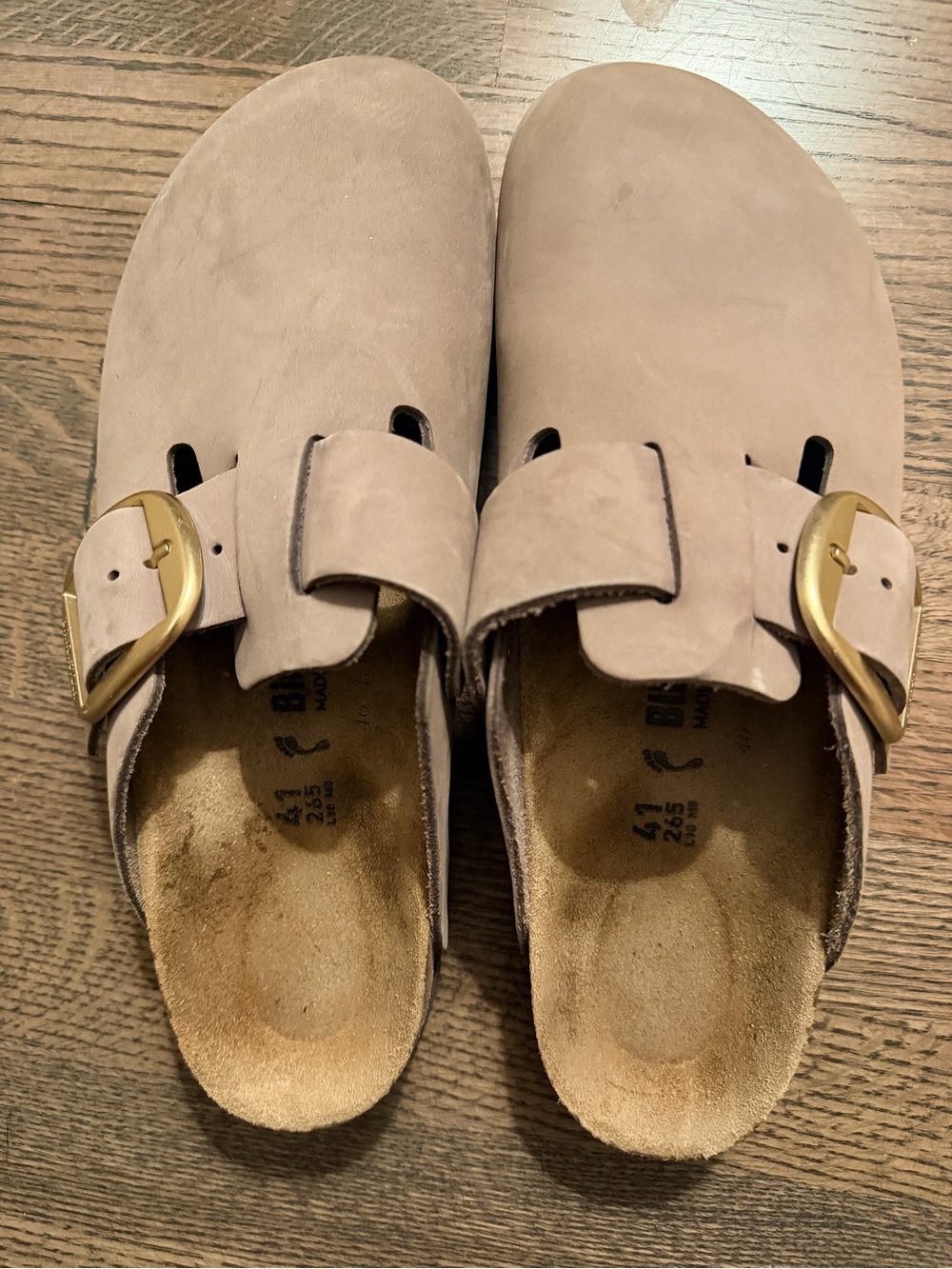 Birkenstock Women's Boston Big Buckle Nubuck Leather Clogs